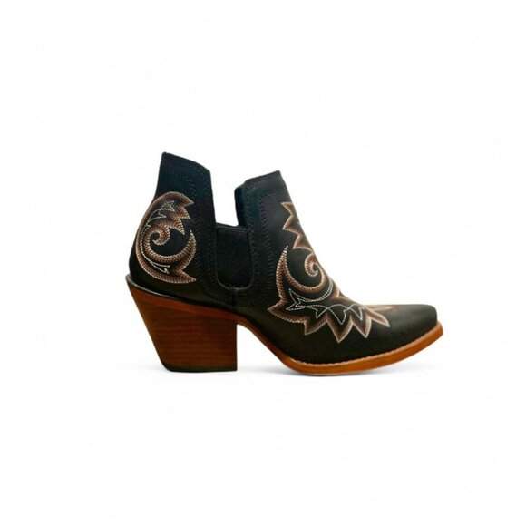 DURANGO WOMEN'S CRUSH™ RAVEN BLACK WESTERN BOOTIES DRD0402 size 6 - Picture 4 of 7